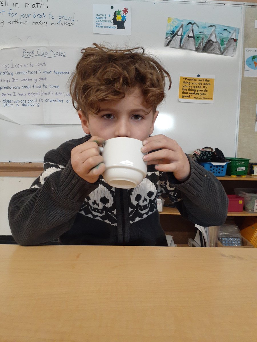kearneysclass's tweet photo. We celebrated #internationalsweaterday by sipping on some hot chocolate and discussing ways we could conserve energy and small changes we all can make https://t.co/dMKUchiJJR