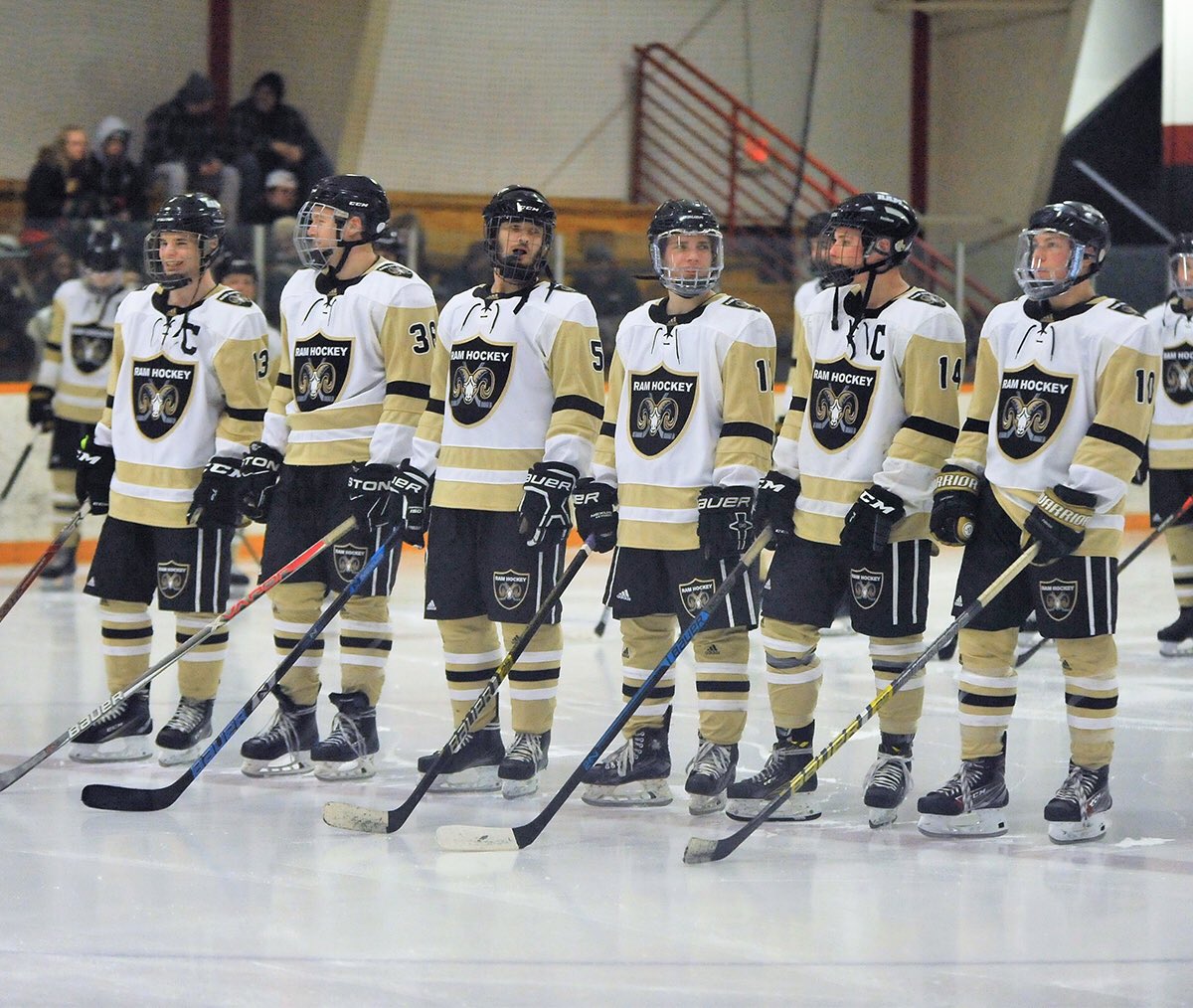 weareRAMHockey's tweet photo. RAM plays their last regular season game at home tonight against @ViroquaSchools RAM Seniors have a few Mentors to recognize on the ice before the game. Thank you to the Mentors for their guidance and support! #letsGoRAM Thanks for last night’s photos!!! @clcolb https://t.co/Ok8sovhjm8