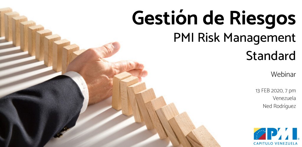 PMI_V's tweet photo. En este Webinar estaremos hablando de la implementación de este estándar de práctica en los proyectos de una organización y todo lo que ello implica.

Inscríbete en:
https://t.co/KmjChgzJT7

#Venezuela #PMIV #PMI #EventosPMIV #Riesgos #Risk #RiskManagement https://t.co/MA1LAYX8rd