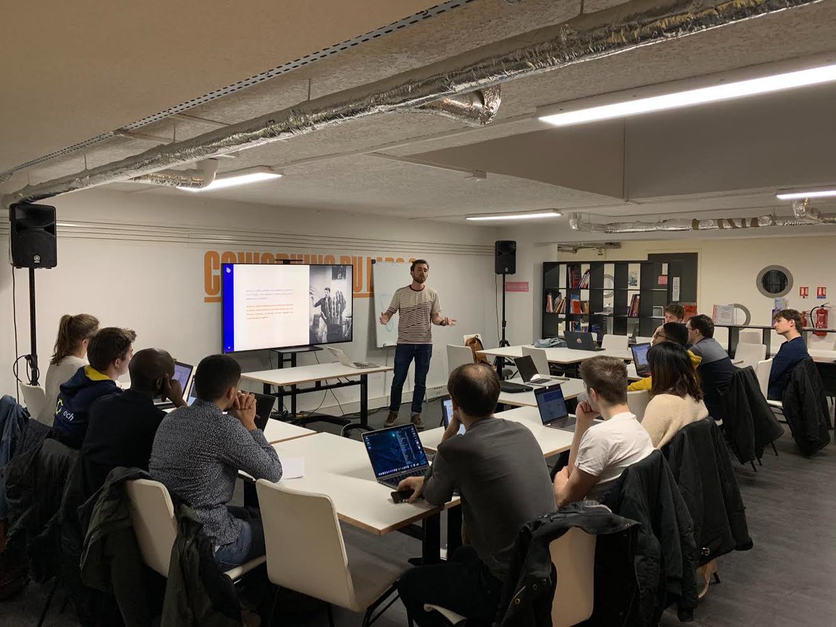 GarageISEP - Innovation Hub (@garageisep) on Twitter photo Pour la première fois @GarageIsep a accueilli des étudiants de tout horizon avec son workshop #blockchain ₿ ⛓
Merci <a href="/IBlackPenguin/">Thomas Chataigner</a> de <a href="/BlockchainPartn/">Blockchain Partner by KPMG</a> pour sa formation, @KryptoSphere_ pour sa participation ! Objectif: dev sa propre Dapp 🖥
prochain rdv lundi 19h à la MIE 🔥 Pour la première fois @GarageIsep a accueilli des étudiants de tout horizon avec son workshop #blockchain ₿ ⛓
Merci <a href="/IBlackPenguin/">Thomas Chataigner</a> de <a href="/BlockchainPartn/">Blockchain Partner by KPMG</a> pour sa formation, @KryptoSphere_ pour sa participation ! Objectif: dev sa propre Dapp 🖥
prochain rdv lundi 19h à la MIE 🔥