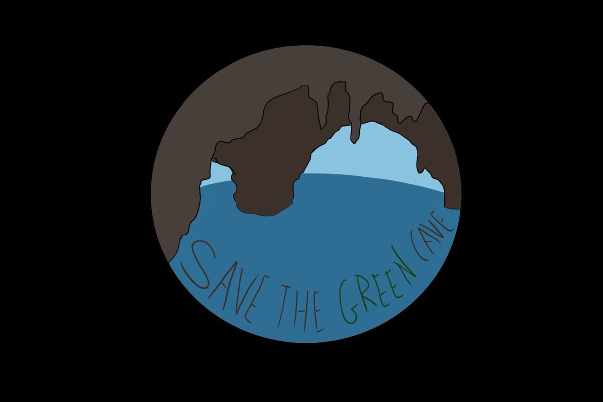 CaveSave's tweet photo. Ecco a voi il nostro #logo. Crearlo non è stato facile: l'abbiamo fatto tondo per fare in modo che l'intera immagine fosse visibile nei social. Abbiamo optato per una vista interna della grotta con apertura sul mare, e abbiamo aggiunto il nome del progetto con una scritta verde. https://t.co/wP4viJR3HM