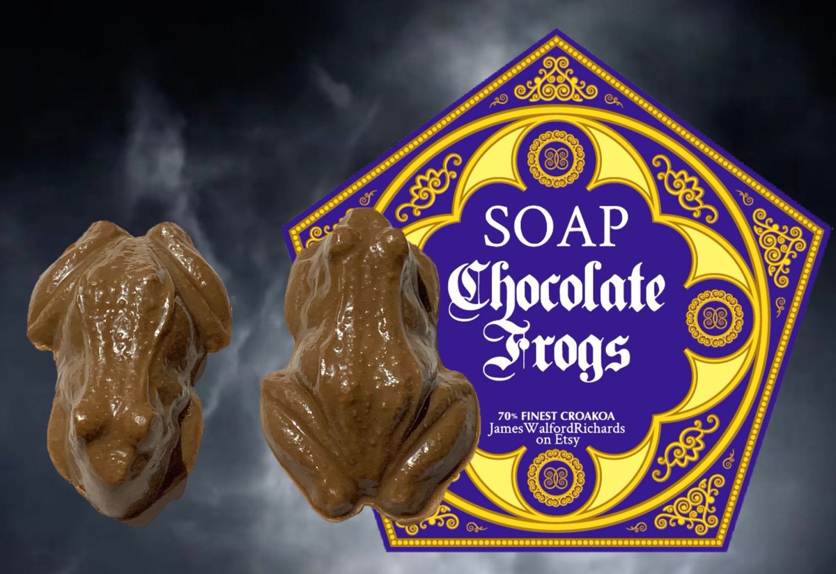 jamricuk's tweet photo. Excited to share this item from my #etsy shop: 
Handmade Harry Potter inspired Chocolate Frog Soaps, Cruelty Free, SLS Free https://t.co/WgIPTRzmYg
#harrypotter #chocolatefrog #soap ⁦@Etsy⁩ ⁦@EtsyUK⁩ https://t.co/K7nI7kO3sr