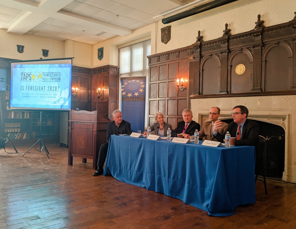 CorneliaABaciu's tweet photo. Excellent panel discussion on projecting the future of the #transatlantic partnership @georgetownsfs this morning, with @jillrussia @dankochis @thomaswright08 & Stephen Flanagan. @EuropaSaxa @theeuropedesk https://t.co/DOWtKKkzBG