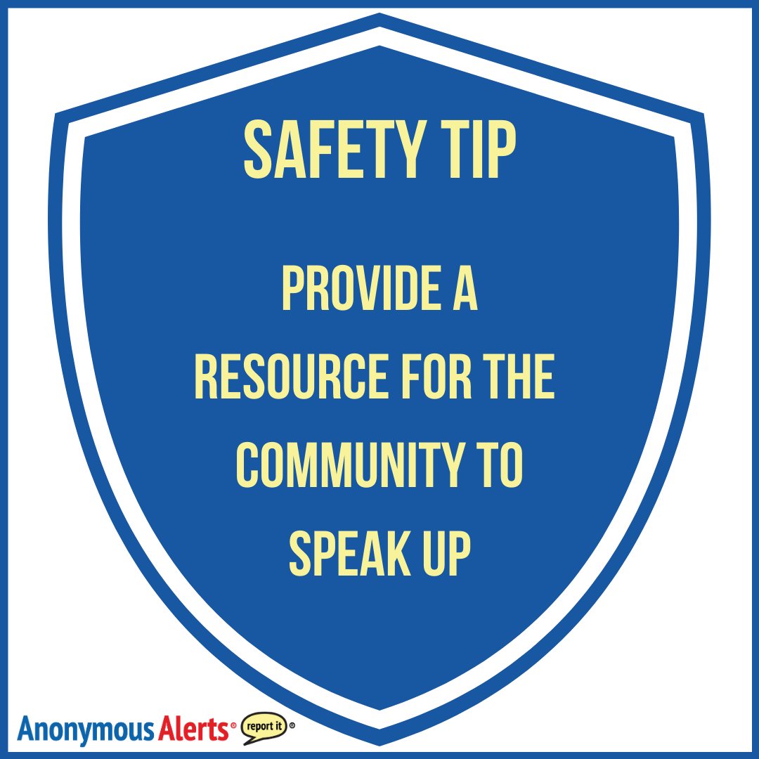AnonymousAlerts's tweet image. The #AnonymousAlertsApp is the perfect resource for your community! Many people are hesitant to speak up, but with #AnonymousAlerts they can do so anonymously! #anonymousreports #safetyreporting #seesomethingdosomething #useyourvoice #standupforyourself #helpothers #beempowered
