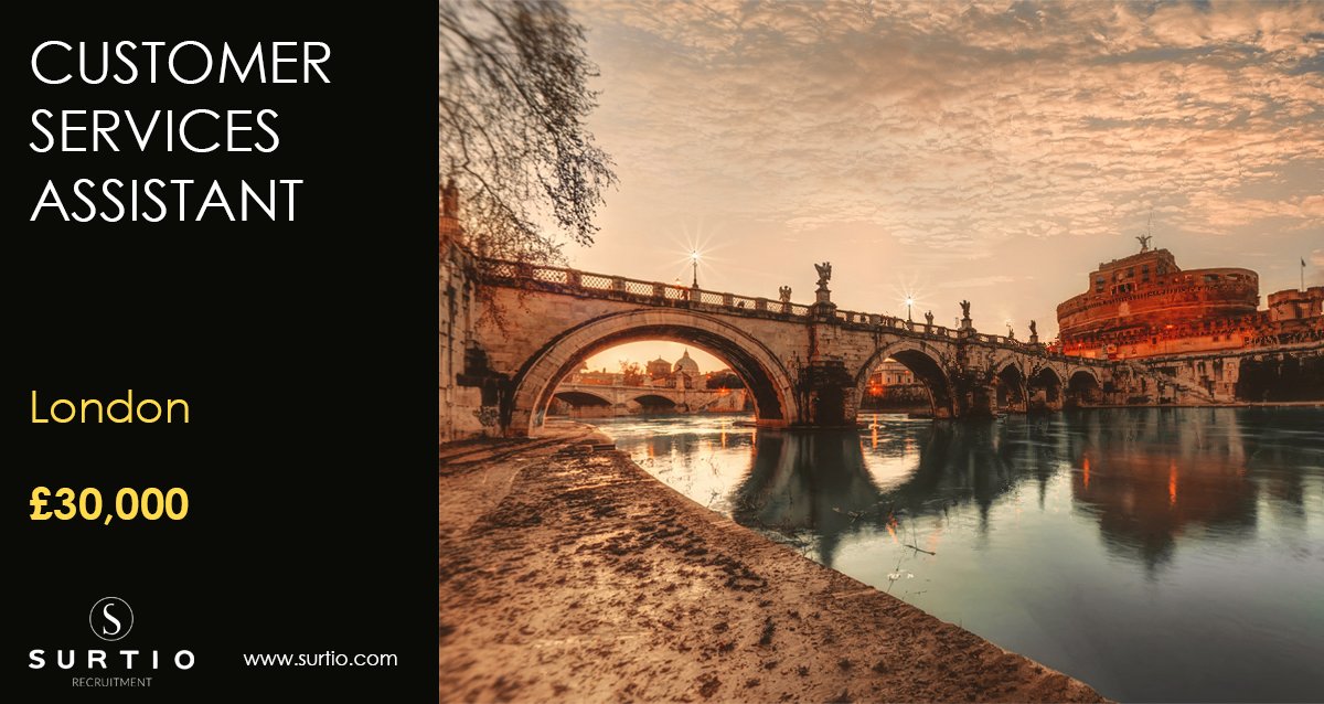 New job: Customer Services Assistant at a manufacturer in London - salary £30,000 - to apply just call the office (020 8361 2157) or send an email (info@surtio.com) - read more here: ow.ly/hRuG50yg2P0

#Londonjobs #Design #Office #Workplace #Workspace #Interiors