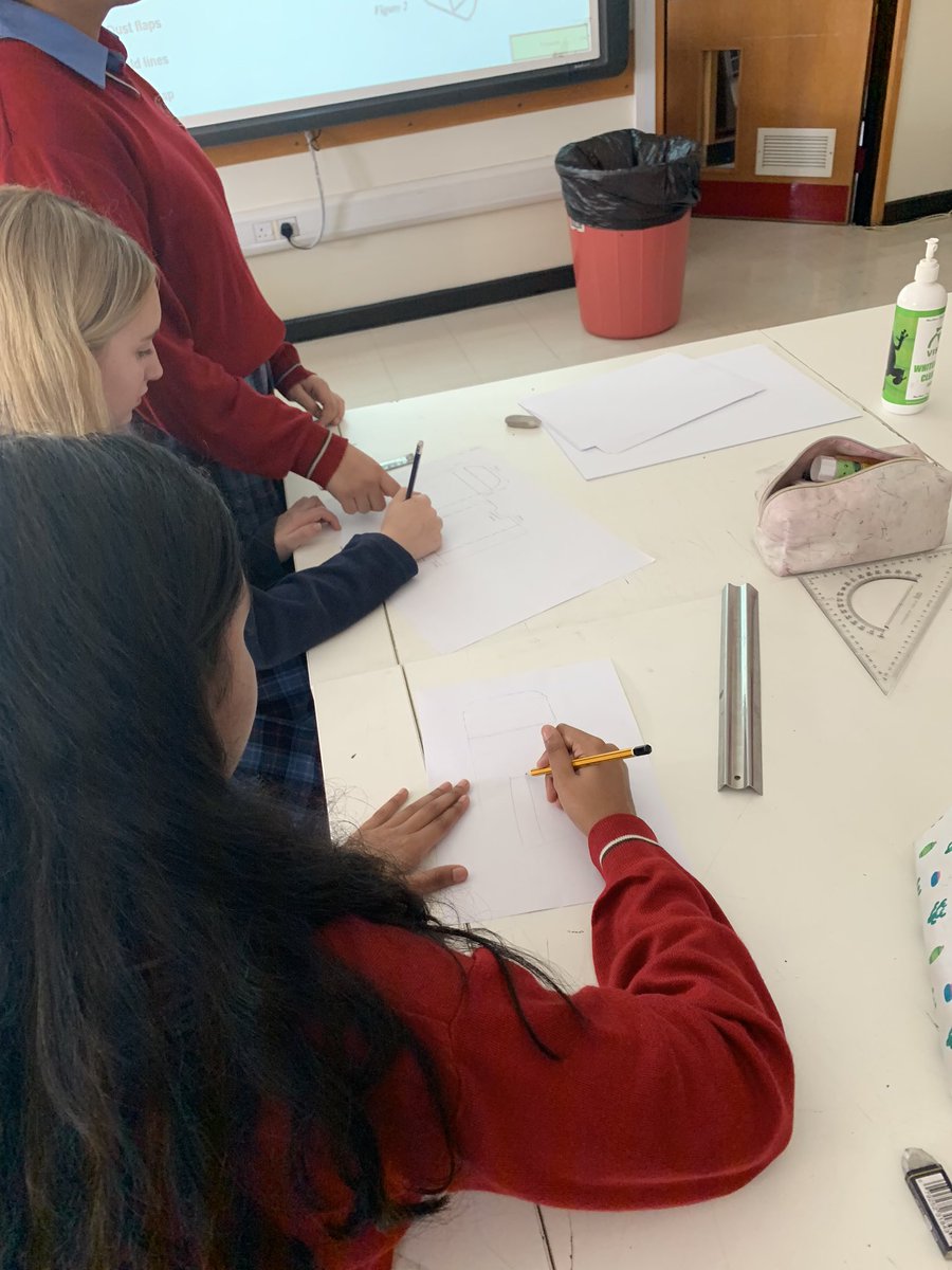 StChrisDT's tweet photo. #StChrisYr10 not backing away from the challenge of creating an accurate net for the #packaging task for paper 2 #graphicproducts @StChrisDT @StChrisSnr #dtchat #edu #educhat https://t.co/vqSMDKVXow