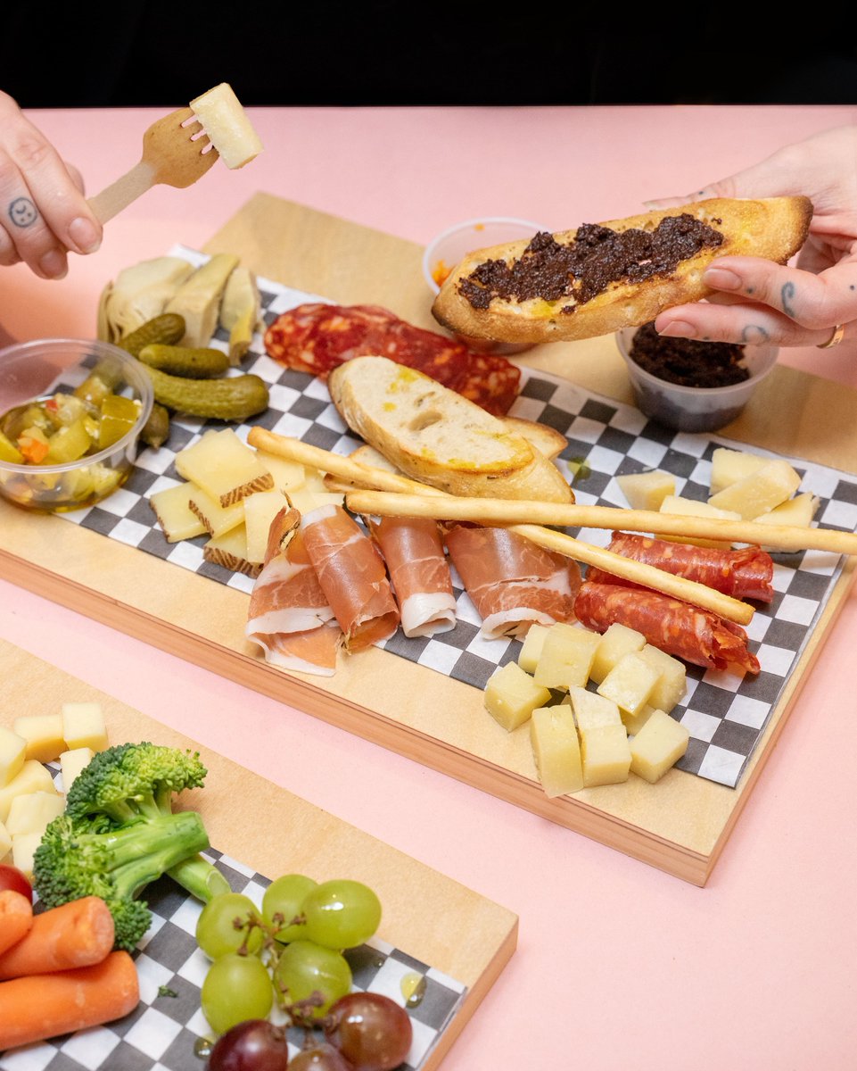 Charcuterie from The Good Son Pizza and a glass of vino is all you need to finish off the week 🍷 #EatResponsibly