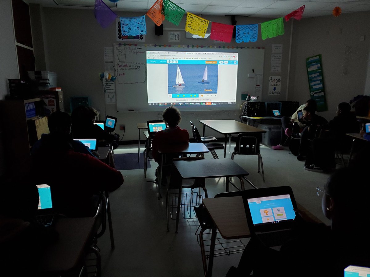 M1keela's tweet photo. We're having so much fun playing @FluentKey for the first time! We've watched sports and Black History Month videos! My level 1 kids are enjoying playing a game with videos in Spanish THEY UNDERSTAND! https://t.co/GKC9Cnz9v1