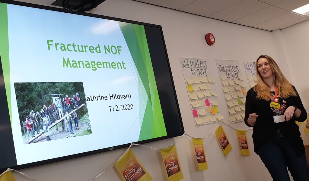EsthFrailty's tweet photo. A lot more for attendees to learn this afternoon. First session - rehabilitation, falls and fracture prevention from Kathrine Hilyard - Physiotherapist. Even if you are frail, you can still get better with the right support. https://t.co/J9ewa0dwxq