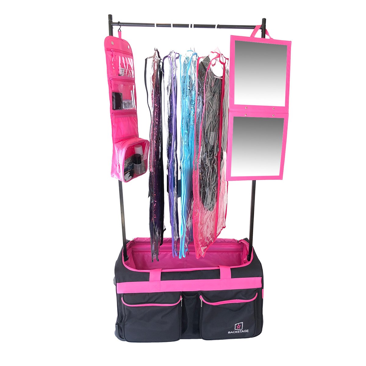 DanceSupplyCom's tweet photo. Competition season is upon us! Put your wardrobe on wheels and make travel a breeze with a new performance travel bag! Use code SHOWTIME10 to save 10% of all travel bags from Backstage, Ovation Gear, and Rac n Roll. We have lots to choose from! #dancebagwithgarmentrack https://t.co/E71aIkmCko