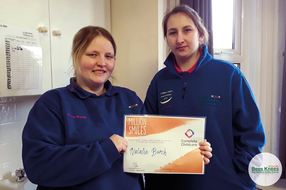 CCLnurseries's tweet photo. Well done to Natalie Burch for being awarded the Million smiles award!

#BeesKnees #daynursery #preschool #MillionSmiles #congratulations #CompleteChildcare https://t.co/FGXjcIo2Ad
