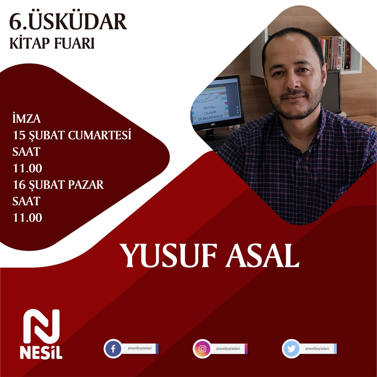 Bağlarbaşı Kongre ve Kültür Merkezi'nde düzenlenen 6. Üsküdar Kitap Fuarı’nda, B Salonu 67 nolu stantta okurlarımızla buluşuyoruz. Yazarlarımız sizler için imzalıyor, hazır mısınız?
#ÜsküdarKitapFuarı