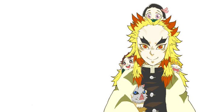 ☆秋羅☆＠トリカブトさんがTwitterに投稿した煉獄杏寿郎(鬼滅の刃)のイラスト。