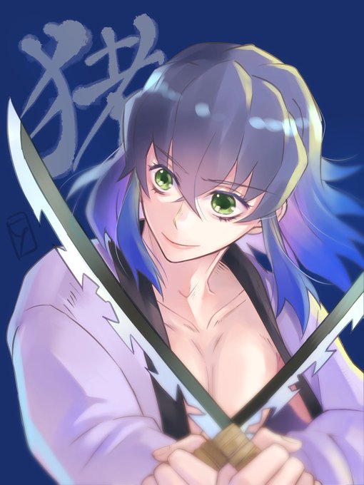 ひの🌙さんがTwitterに投稿した嘴平伊之助(鬼滅の刃)のイラスト。