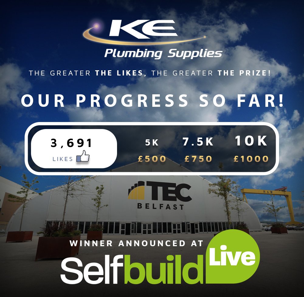 keplumbing's tweet photo. Competition Update 🎉🎉

Here is the current progress to date in our fantastic giveaway competition. So far we've reached 3,691 likes, approximately 1,300 likes off our first prize barrier.

#win #competition #likes #giveaway #prize #voucher #roadtoten #selfbuild #ireland https://t.co/7l4QVx4Ofw