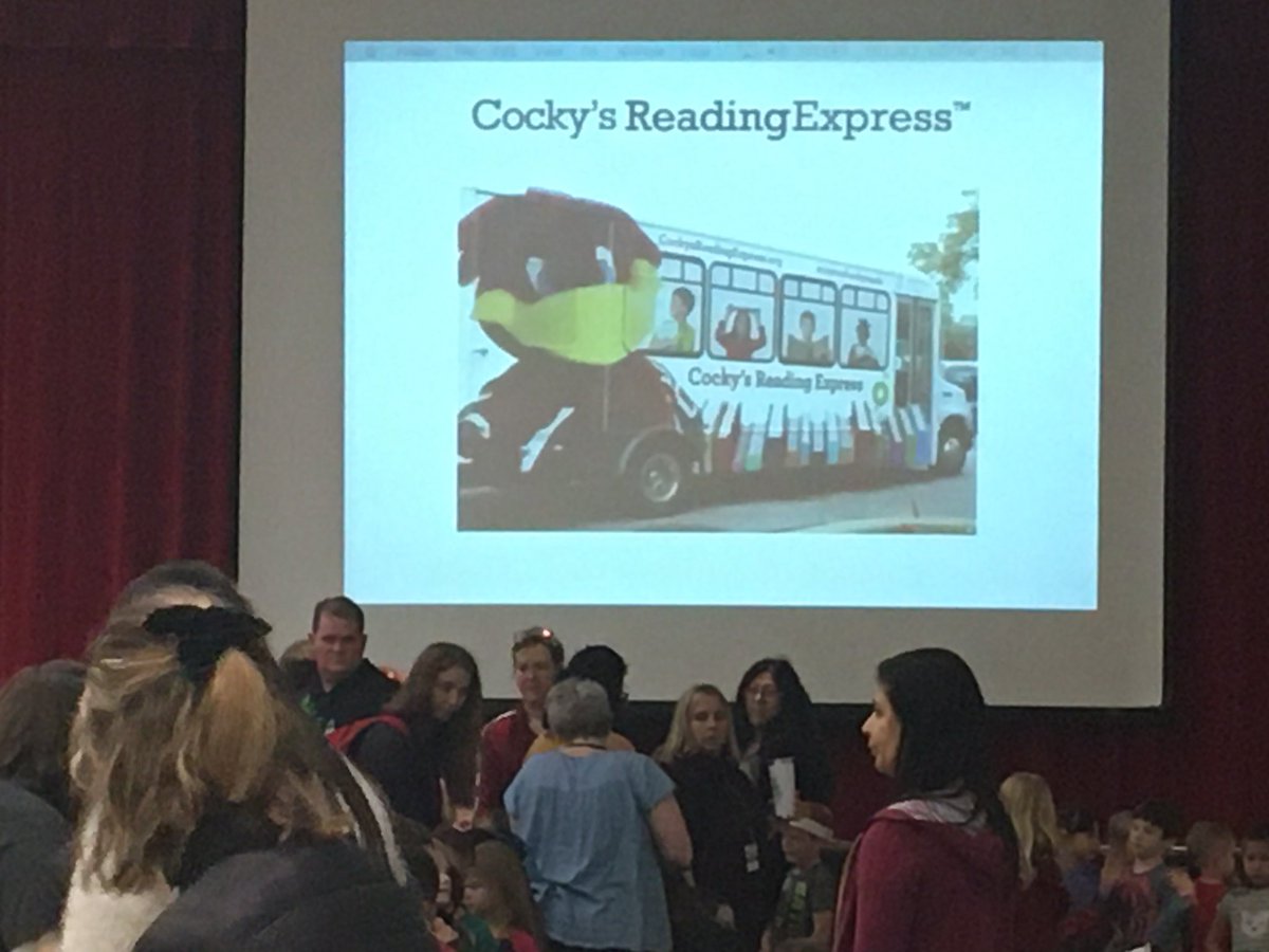 LiteracyStone's tweet photo. Cocky and friends came to GPS today to read to our Scouts! Thanks to Debbie Oswald our school librarian. #gilbertprimary #Lex1Literacy #Lex1Leads https://t.co/XfgOdzLn1K
