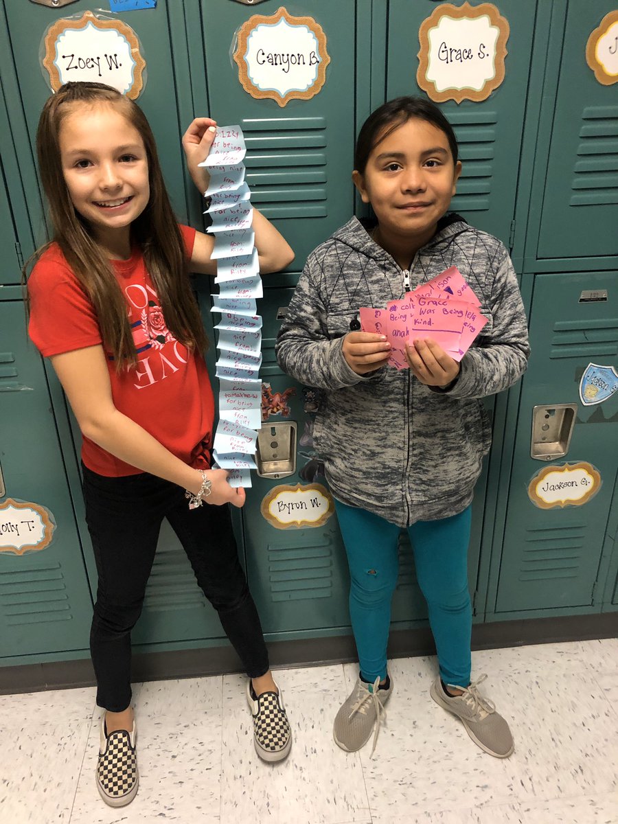 CaseyCarter_AES's tweet photo. These girls wanted every kid in their class to get a shoutout today from the shoutout jar. Instead of using their technology time as a reward for doing their homework, they used the whole time to write shout-outs! It made this teacher’s heart happy! ♥️🥰 @ActonElementary https://t.co/0GdzK0RDAK