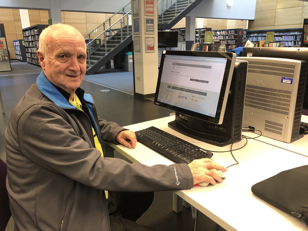 tracey_boffey's tweet photo. #GMDigitalSkillsDay is here, and one of our residents popped into the library to use digital tech to order a new caddy, whilst also enhancing his digital skills #DigitalWigan #LearnMyWay #DoSomethingDigital @Colinlowe15 @WiganCouncil https://t.co/VoRvlePrGN