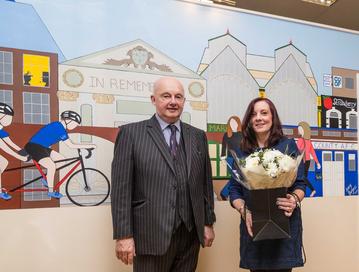 WalthewHouse's tweet photo. We unveiled an amazing 26ft mural celebrating our history of support for people with sight and hearing loss in the town. The mural has been co-funded by @coopuk 
as part of a new ‘Making More Happen’ art &amp; history project &amp; the amazing artist is @LucyBurgessArt @TNLComFund https://t.co/yKiLxlUFyq