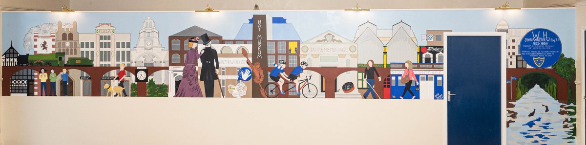 WalthewHouse's tweet photo. We unveiled an amazing 26ft mural celebrating our history of support for people with sight and hearing loss in the town. The mural has been co-funded by @coopuk 
as part of a new ‘Making More Happen’ art &amp; history project &amp; the amazing artist is @LucyBurgessArt @TNLComFund https://t.co/yKiLxlUFyq