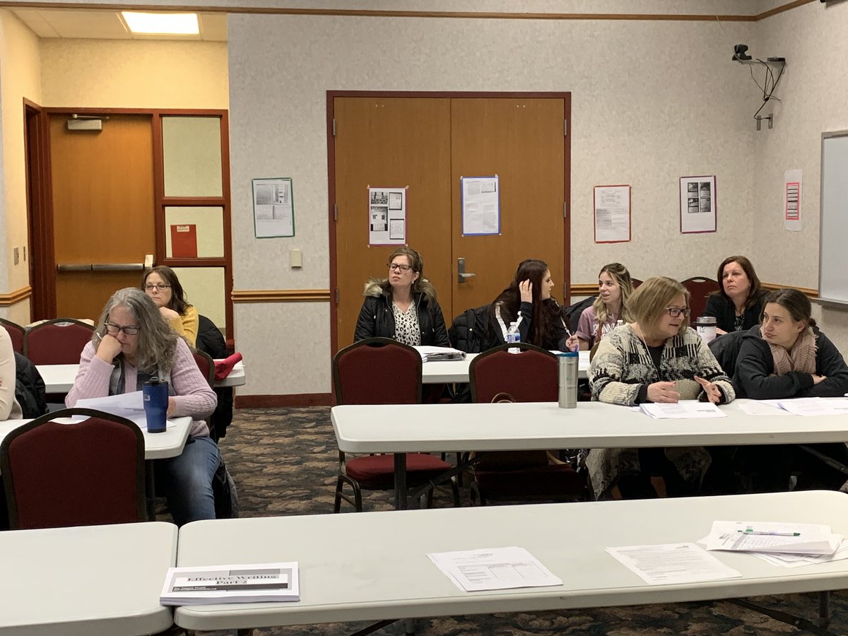 kristalwhite02's tweet photo. These teachers braved the roads for last night’s session #2 around Effective Writing Instruction. We learned more about interactive writing and passage-based writing. Thanks to Joyce Pratt for helping us grow! #LCliteracy #Essential6 https://t.co/GZlrAaKXqj