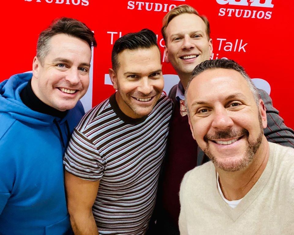 AdamSank's tweet photo. The #pod has never been so full: @dnr_studios subscribers get a brand new ep this Saturday at 11AM ET, featuring co-ho Simon Mathis and the #MindlessChatter boys, @BrianBalthazar and @LorenRuch Freeloaders get co-ho @stevechazaro and @Honey_Davenport, who kisses me. #dragrace https://t.co/4cBbxYZPDZ