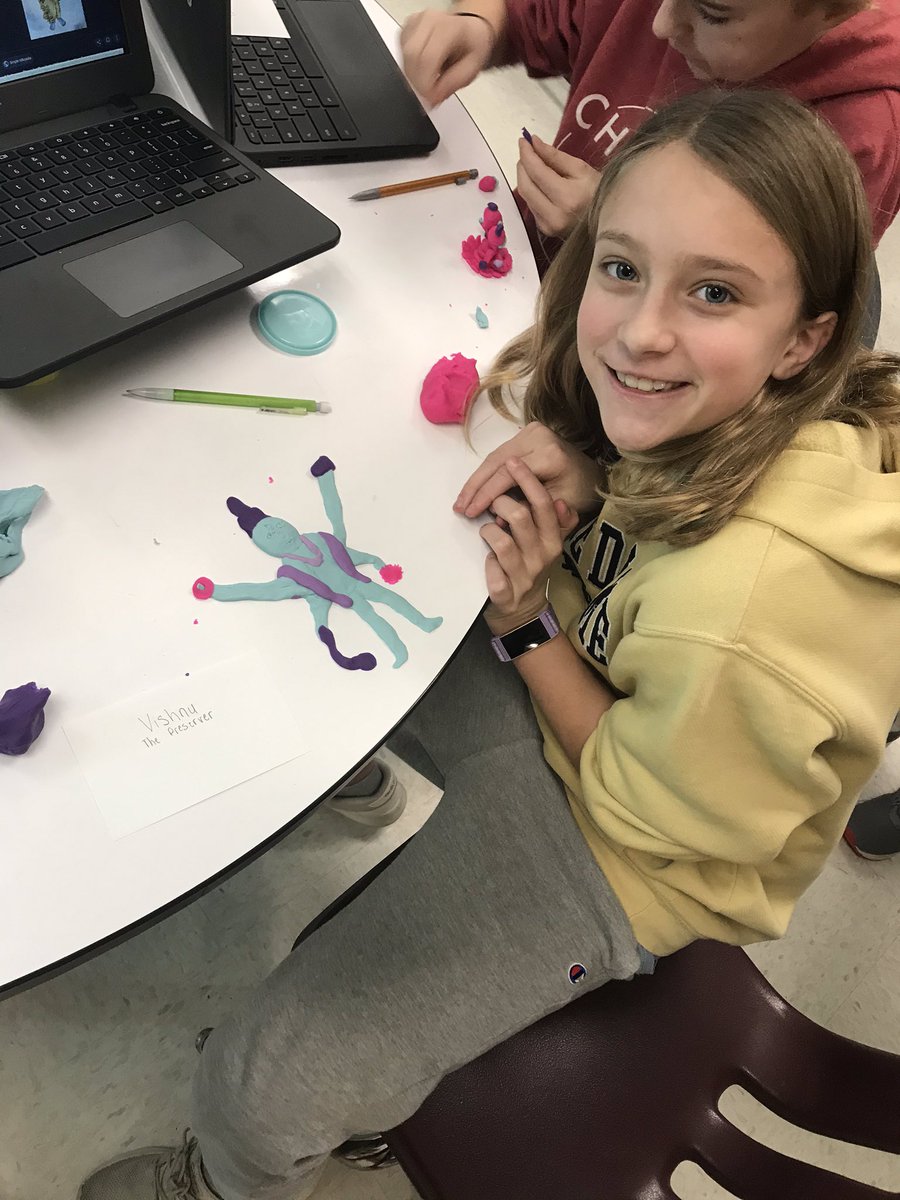 RileyNort's tweet photo. Earlier this week, some students learned about various Hindu deities. After researching, they created a sculpture of their deities using play dough. #SummitBees π https://t.co/iZXUgcKhiM
