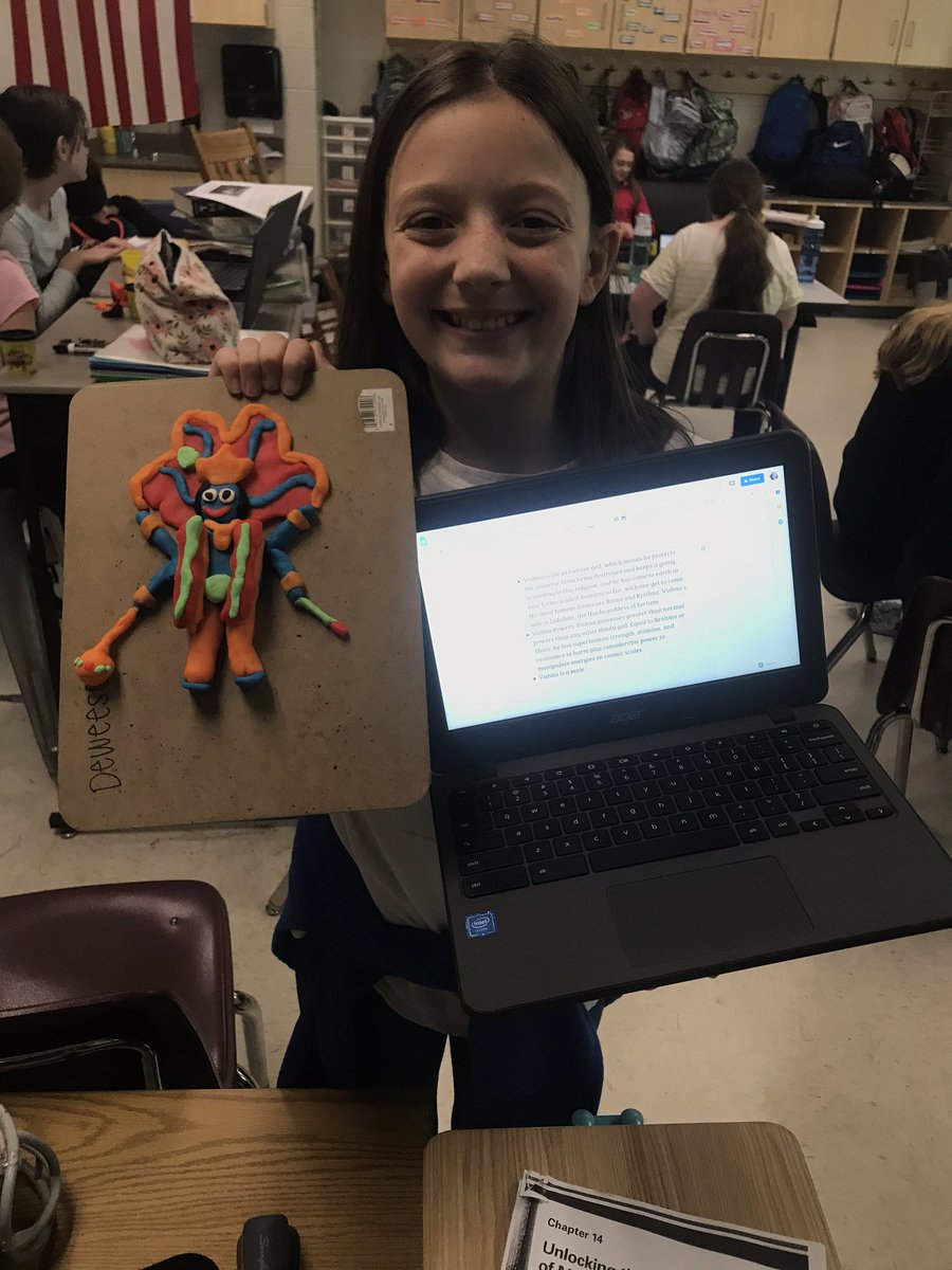 RileyNort's tweet photo. Earlier this week, some students learned about various Hindu deities. After researching, they created a sculpture of their deities using play dough. #SummitBees π https://t.co/iZXUgcKhiM