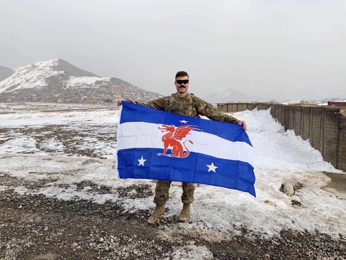 BetaThetaPi's tweet photo. [Beta Flag Friday] The Fraternity is proud to share this #flagfriday sent in from Eric Adams, Michigan ’17, who is currently serving in Afghanistan. Thank you for your service, brother. #betaspirit https://t.co/UCo75DP6DE