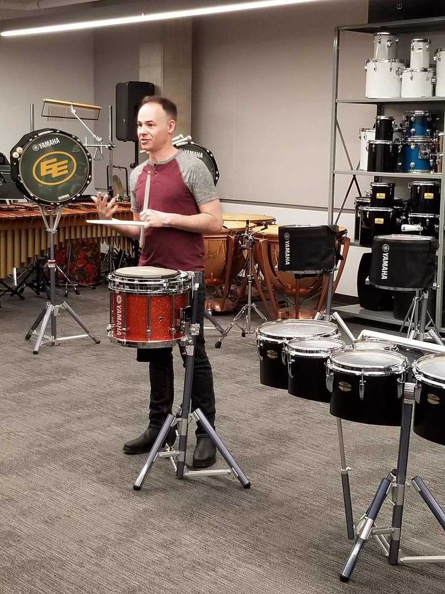 michaelbeaucler's tweet photo. #drumline workshop @MacEwanU #percussion #students #edmonton @YamahaCanMusic @CANdrumline https://t.co/oDj6GlD2YC