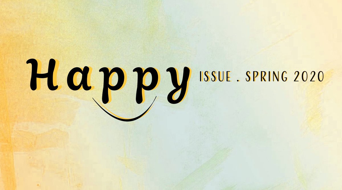 oandbmagazine's tweet photo. Orange and Blue Magazine is excited to announce our “Happy” Issue coming Spring 2020! Be on the lookout for upcoming blogs and post related to “Happy.” #HappyIssue #Spring2020 https://t.co/ex33ozTizV