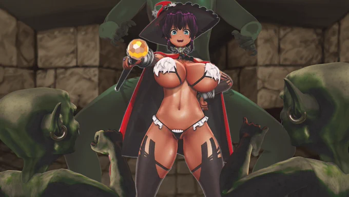 2月7日
今日の1日1枚SS投稿

Pixivのお題「魔法使い」から
イキリ魔法使い女子がひどい目に合うSS

※男の棒の色変え忘れてたので再投稿です

#CM3D2 #COM3D2 #1日1枚SS投稿 