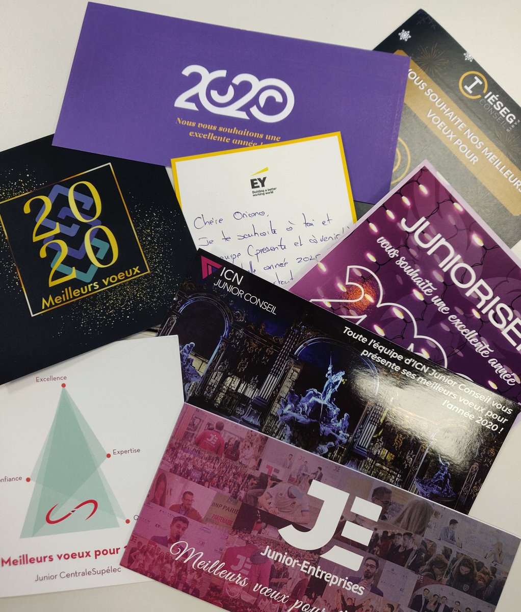 Un plaisir de faire partie du beau mouvement des Junior-Entreprises. Merci à tous pour vos cartes et une très bonne année à tout l'écosystème JE !

#WeAreJe