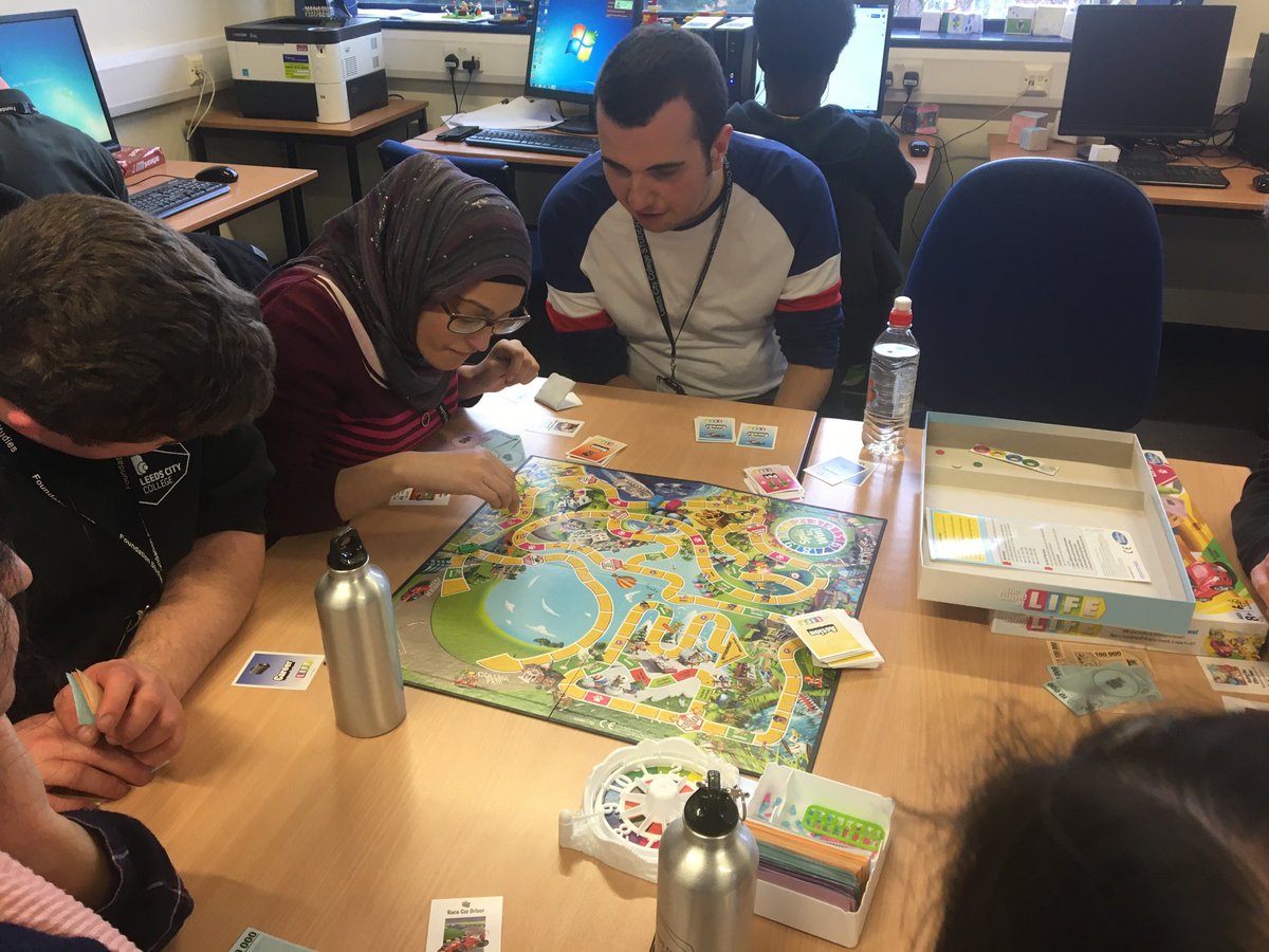 Friday group interactive learning. Game of Life, looking at career or employment options.  Working on embedding maths and English, whilst having fun... 🙌