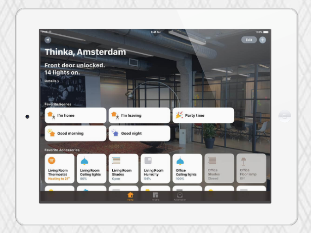 Zilverline's tweet photo. Do you have your office 'Smart Home Automated'? When we leave the office we just ask Siri and the weekend has begun.
Hey Siri, party time for instance! Look on https://t.co/PI0wf6MCQ5
#thinka #homekit #google #apple #smarthome #zilverline #softwareontwikkeling #amazon https://t.co/An8AzRDGUt