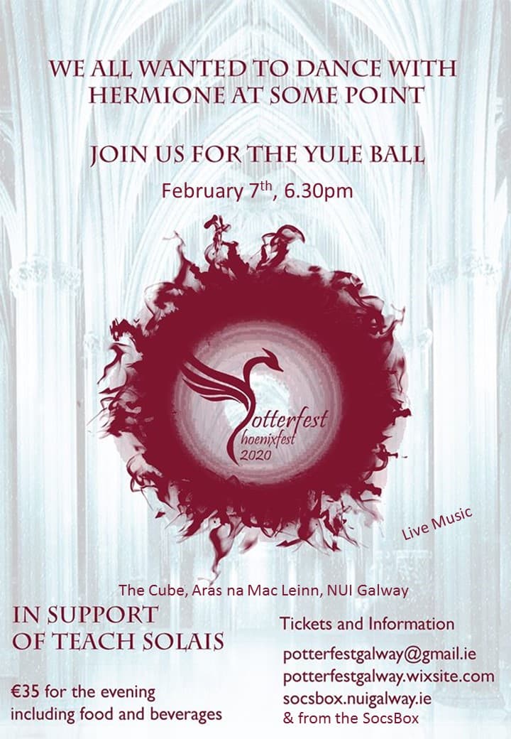 PotterFestNUIG's tweet photo. PHOENIXFEST'S Opening Ceremony and Yule Ball in only a few hours.... Last Minute Ball Tickets still available for purchase through our website ! #FromTheAshes2020 https://t.co/SLF5ksLPoV