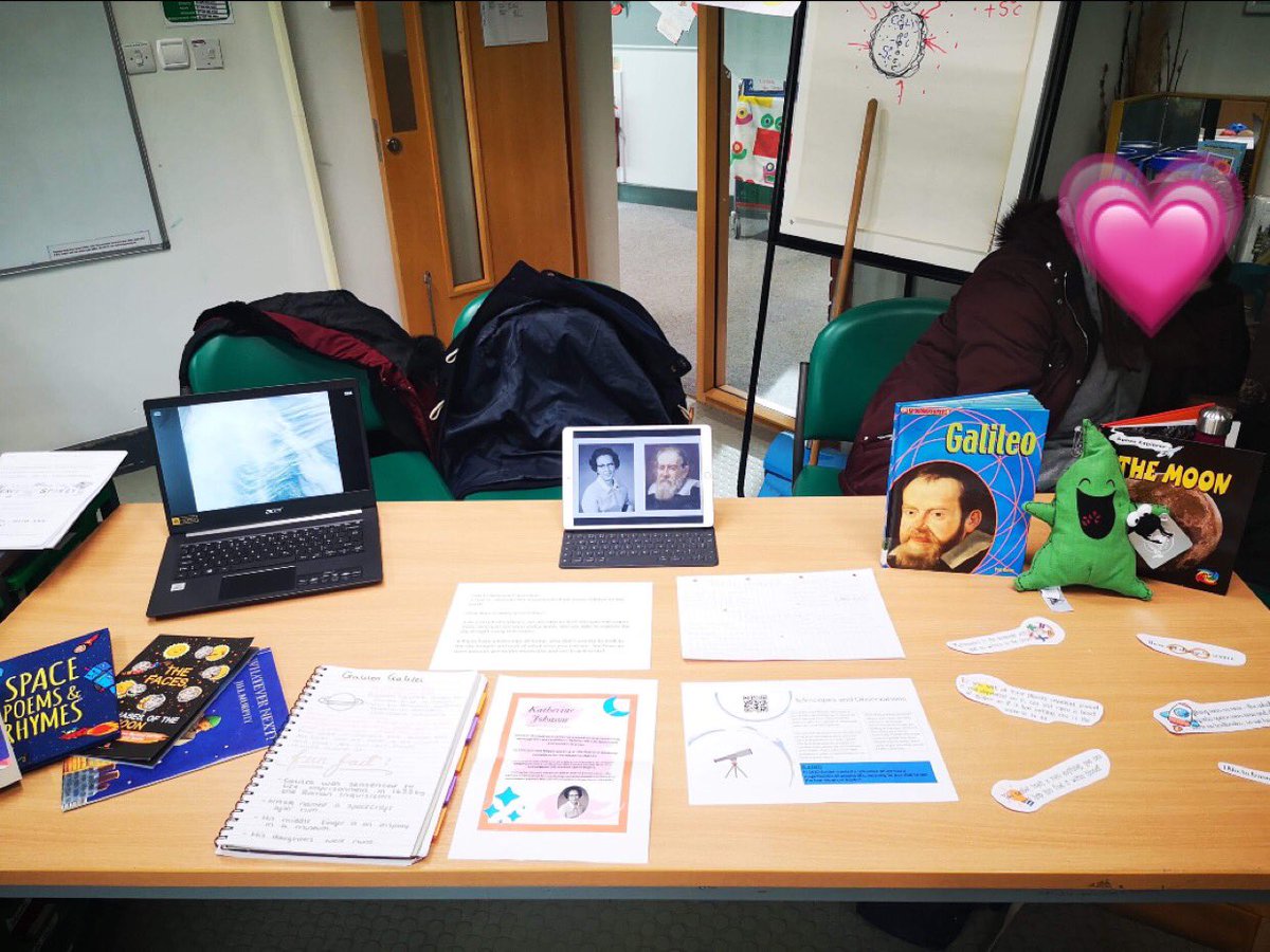 MissRobEHU's tweet photo. Today’s science lesson 🔬🚀 We created a display about Galileo and Katherine Johnson, including a range of resources 🔭 💫 https://t.co/OgSvHMFkLS
