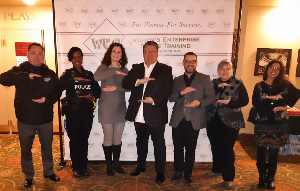 WESTofWindsor's tweet photo. Thank you to our community partners for their support Melinda Munro - @MunroStrategy @FrankAbbruzzese - @AlphaKORGroup Karen Pillon- @LeddyLibrary @UWindsor David Musjy- @WRHospital Lynnette Bain- @TWEPI and Bill Bowler- @SpitsHockey https://t.co/3aUvQs36sM