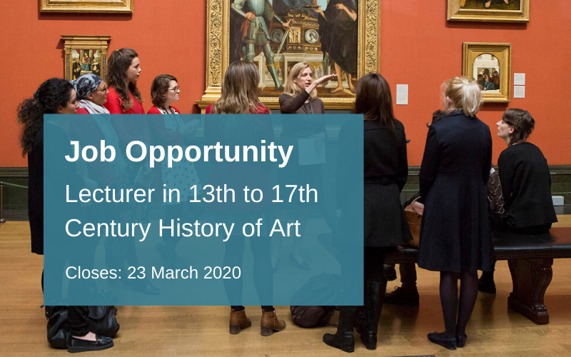 Warburg_News's tweet image. #JobOpportunity

We are seeking a Lecturer in 13th to 17th Century History of Art to convene the Institute’s MA in Art History, Curatorship and Renaissance Culture.

Find out more: warburg.sas.ac.uk/about/news/job…

#ArtHistory #lecturerjob
