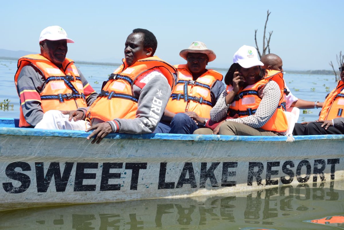 NEMA board led by the chairman, John Konchellah on a boat ride inspecting facilities along Lake Naivasha. The board was on mission to access the level of compliance to EDL and encroachment of riparian areas along the Lake <a href="/Environment_Ke/">Ministry of Environment, Climate Change & Forestry</a> <a href="/citizentvkenya/">Citizen TV Kenya</a>  <a href="/NationBreaking/">Nation Breaking News</a> <a href="/K24Tv/">K24TV</a>