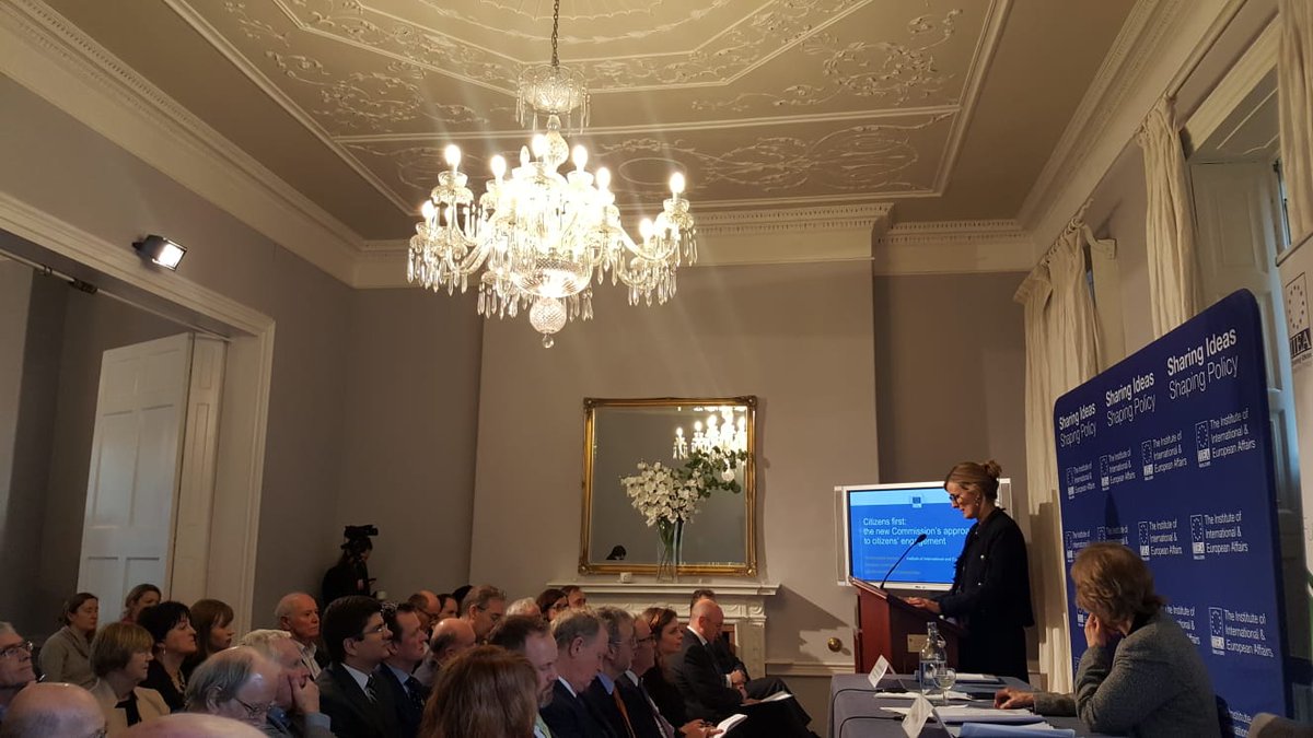 emireland's tweet photo. 🇪🇺Great to meet @PiaAhrenkilde Director-General of @EU_Commission DG #communications at @iiea during her visit to #Ireland🇮🇪 
🗣She spoke about #citizensdialogues ,the Conference on #futureofeurope &amp; importance of communicating #Europe effectively across #EU27 in the coming years https://t.co/rAmt5mfLaQ
