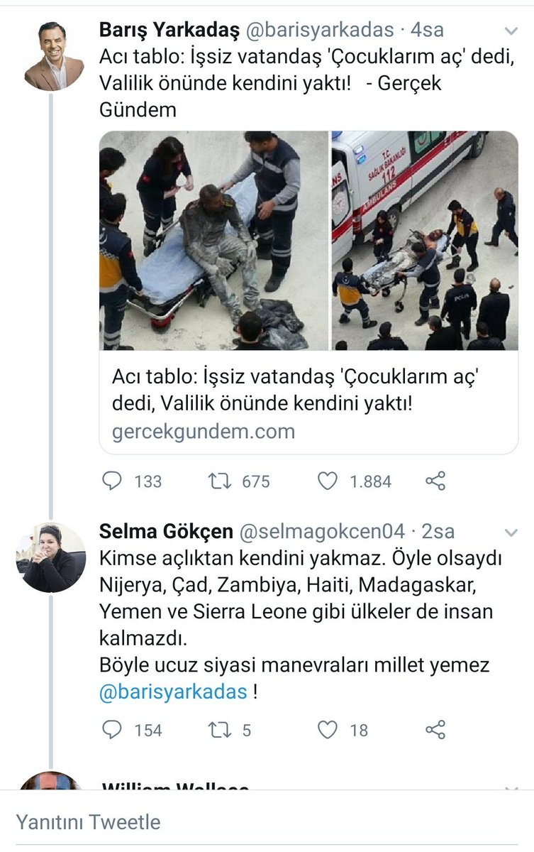 Valilik önünde açız diye kendini yakan vatandaş öldü...
Geriye bu vicdansız kaldı.
Adı Selma Gökçen. AKP belediye Meclis üyese.
O vicdansız twiti yazmış, sonra da silmiş..
Görün ve ifşa edin bu kibirli vicdansızları...
