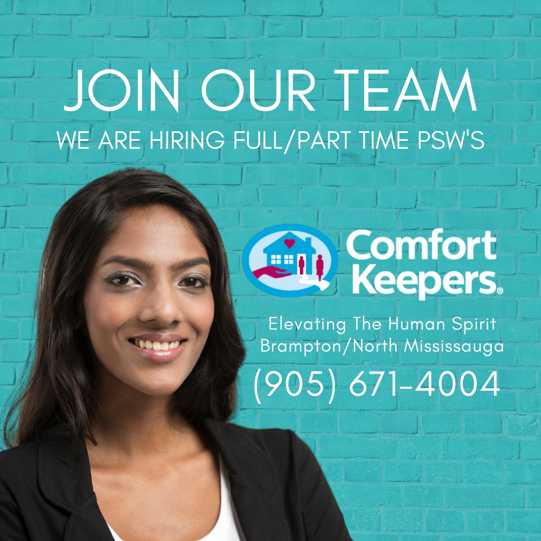 If you have a caring, loving spirit and like to take an active role in helping others, then you have the essential characteristics of a Comfort Keeper.

Simply call us at (905) 671-4004 

#ComfortKeepers #MississaugaNorth #Mississauga 
ow.ly/qnOC30qdncU
