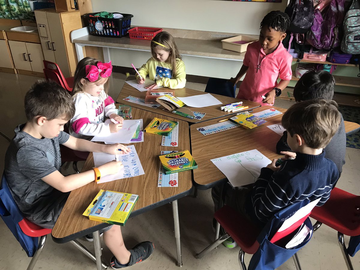MrsEwingJBW's tweet photo. We read a story about monsters. Now we’re creating our own monsters and writing about them. We’re making the best of our no power day! https://t.co/jK6hvSbLSd
