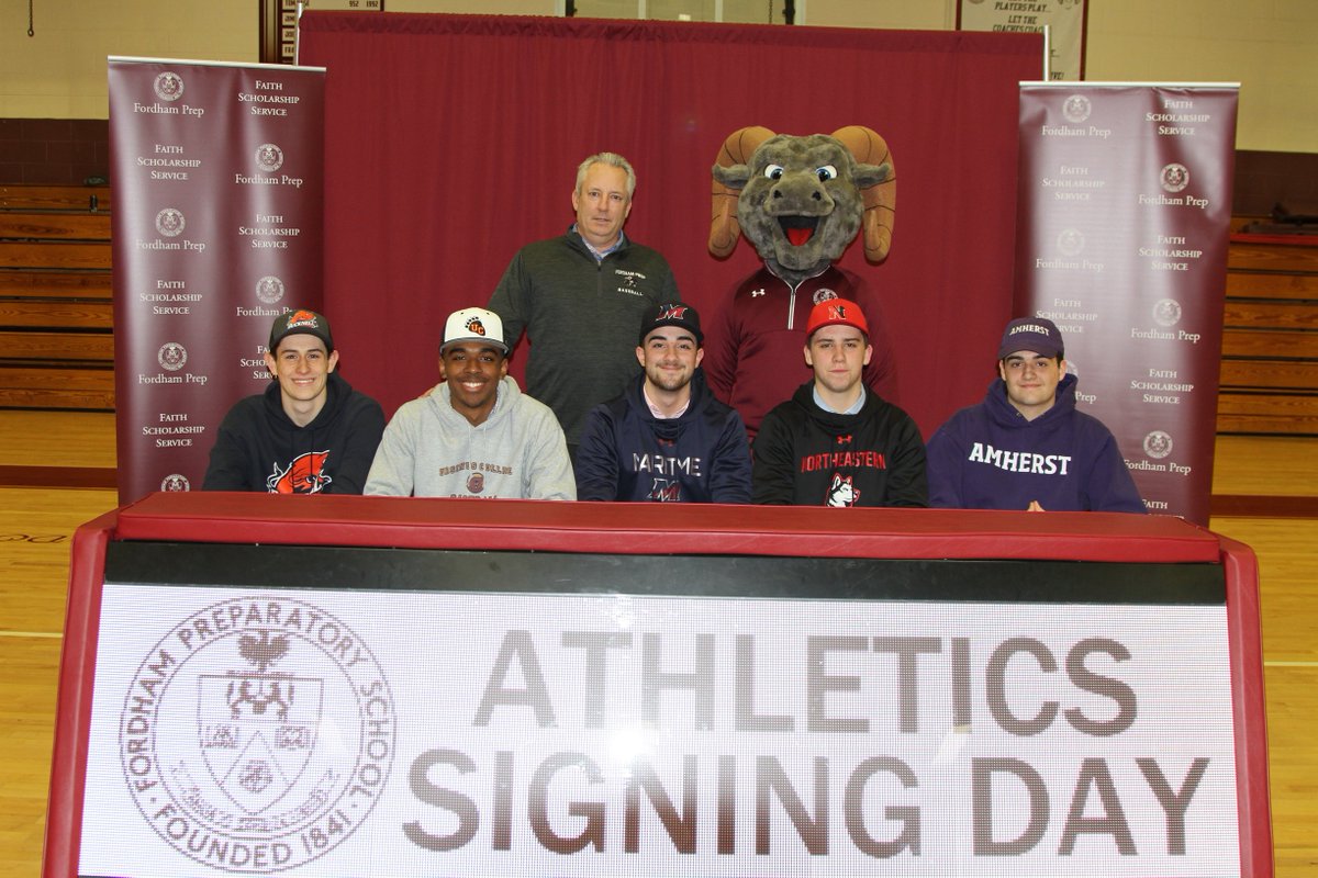 February 5 was National Signing Day for high school seniors across the country intending to play a sport at the collegiate level. Fordham Prep is proud to announce that 18 of our seniors have committed to play a collegiate sport next school year! fordhamprep.org/page.cfm?p=464… #Magis