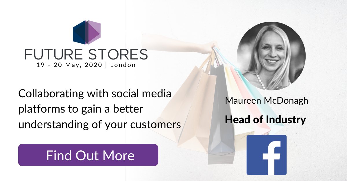 Future_Stores's tweet photo. Will creating value through social media platforms be one of your concerns in 2020? Maureen McDonagh from @Facebook will show you how you can leverage your social media strategy. https://t.co/LUtS5tO9VN  
#ecommerce #innovation #customerjourney #futurestores #retailing https://t.co/uDEmcVFSFY