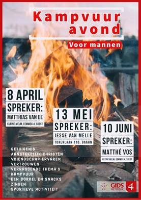 Kampvuuravond voor mannen in samenwerking met de 4e Musketier ook in 2020. De eerstvolgende is 10 april met Matthias van Ee. meer informatie bit.ly/39aK0Dp
