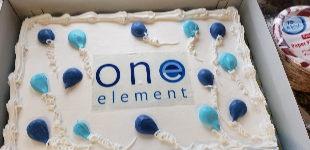 WeAreOneElement's tweet photo. #ElementCincinnati concludes our #OEW celebrations with a team lunch (complete with cake of course) and a foil boat regatta - using only foil and tape, our winning team's boat held nearly 800g of weight. We enjoyed the creativity and ingenuity shown. Happy #OEW to all! https://t.co/5a0txsZhtm