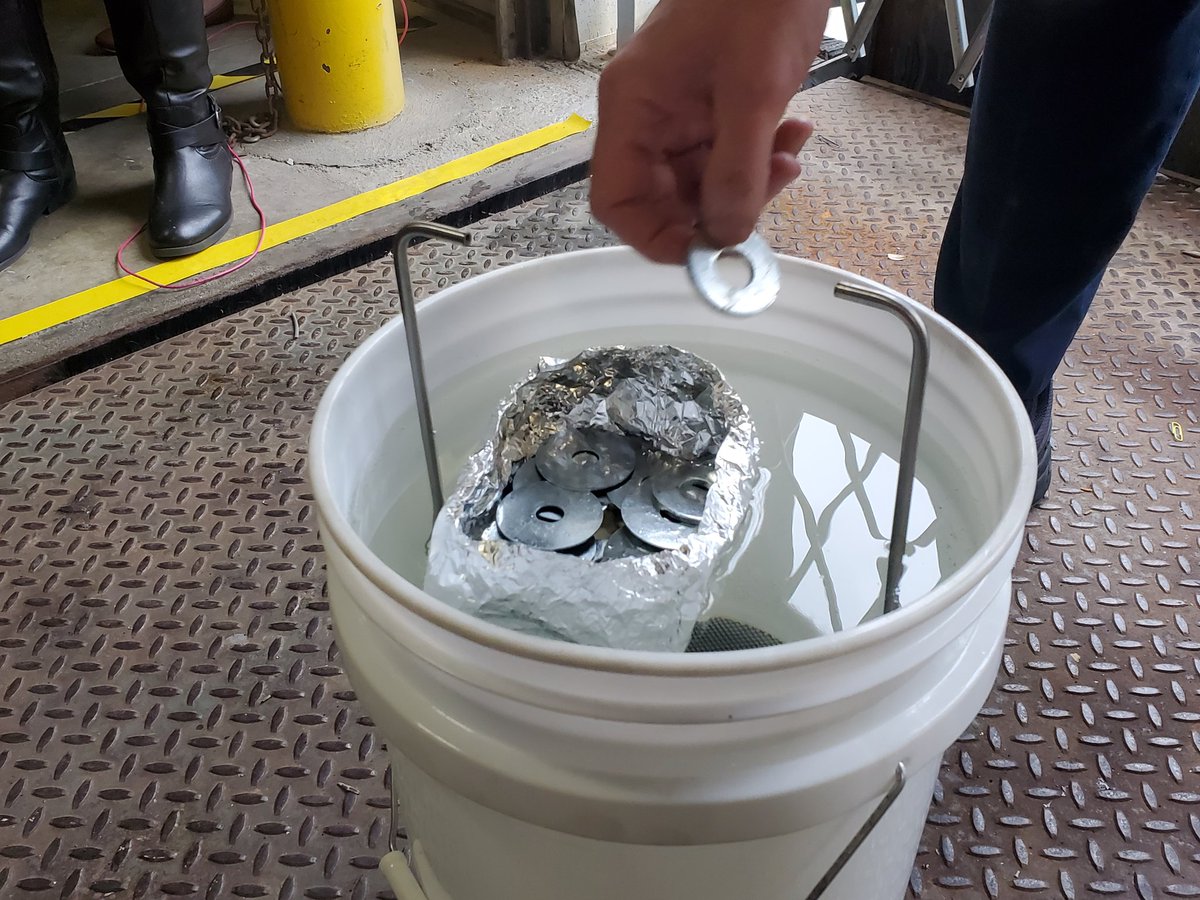 WeAreOneElement's tweet photo. #ElementCincinnati concludes our #OEW celebrations with a team lunch (complete with cake of course) and a foil boat regatta - using only foil and tape, our winning team's boat held nearly 800g of weight. We enjoyed the creativity and ingenuity shown. Happy #OEW to all! https://t.co/5a0txsZhtm