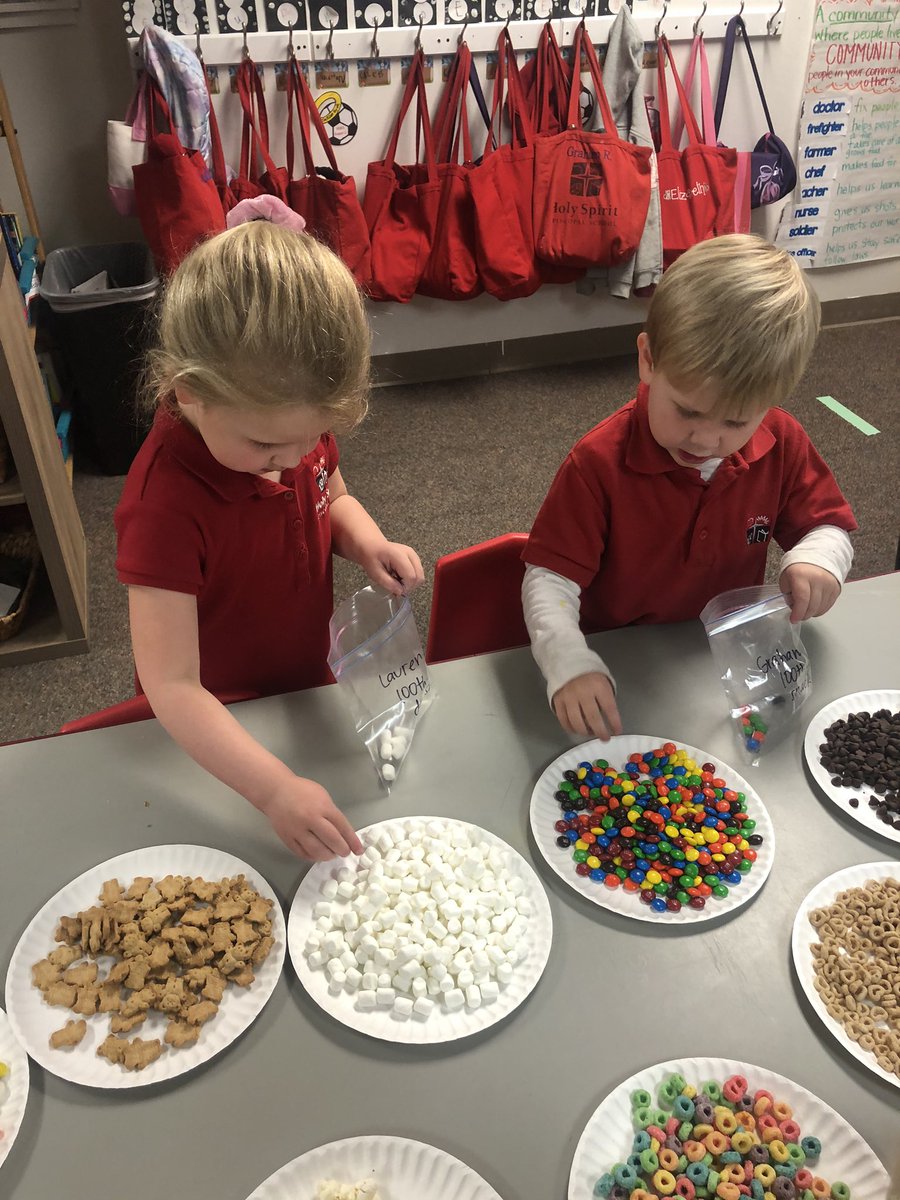 MsKyburz's tweet photo. 100 days brighter! The Explorers loved making the 100th day trail mix. @hsessaints https://t.co/v7te3ZmlP9
